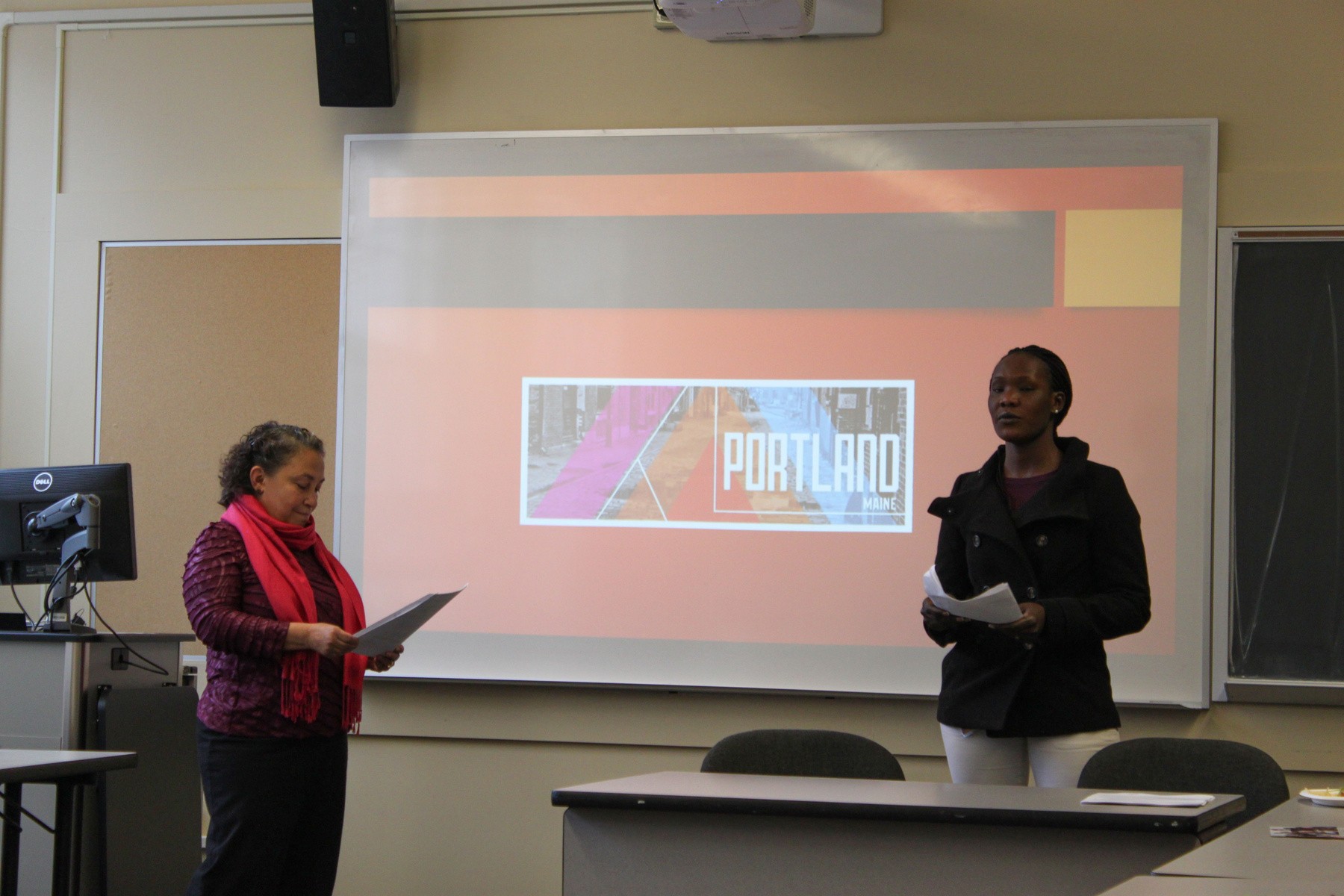 social work students present their capstone projects